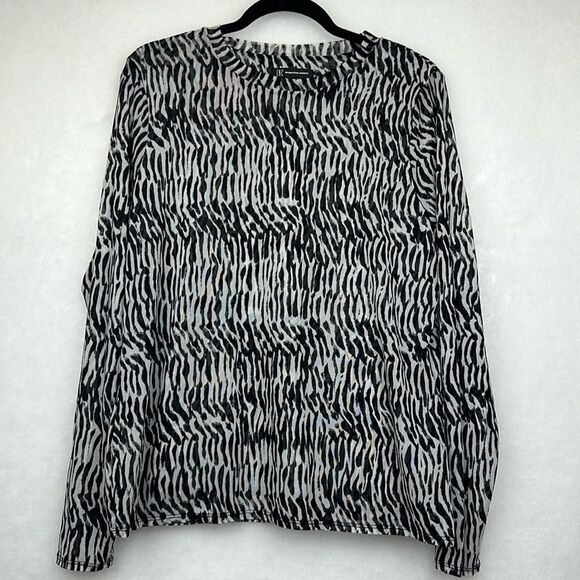 INC Mesh Fixture Top With Long Sleeves Sz XXL - Picture 1 of 9